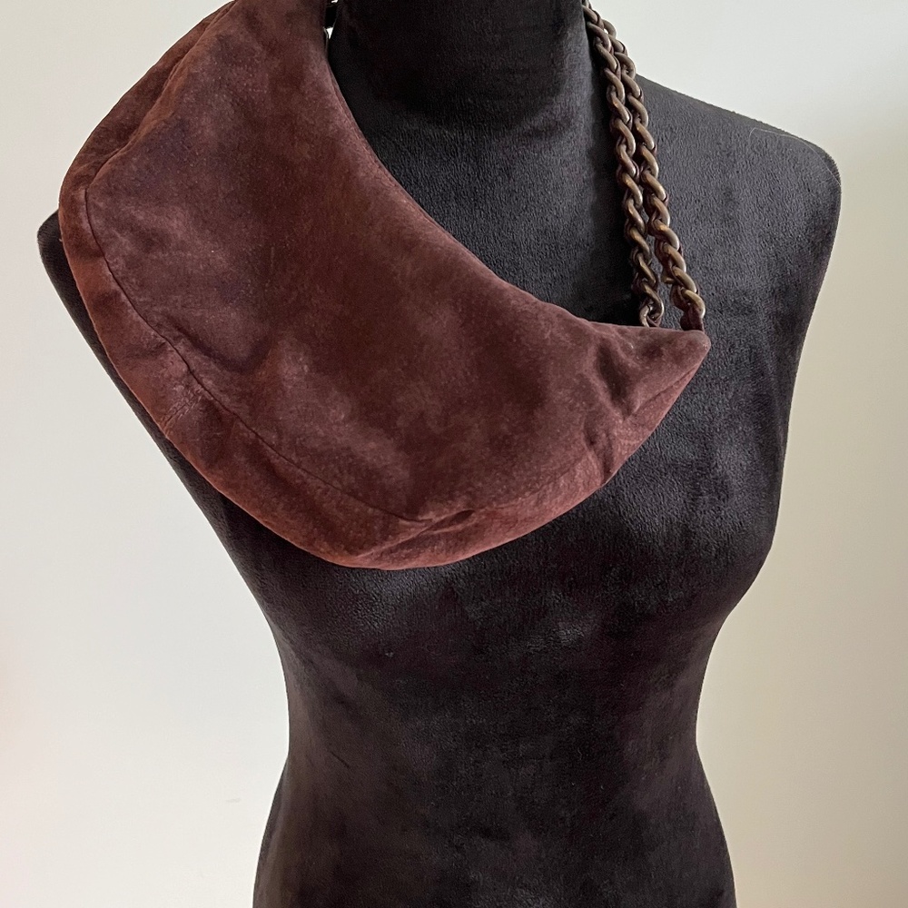 Wilson’s Genuine Suede Chocolate Brown Leather Shoulder Handbag